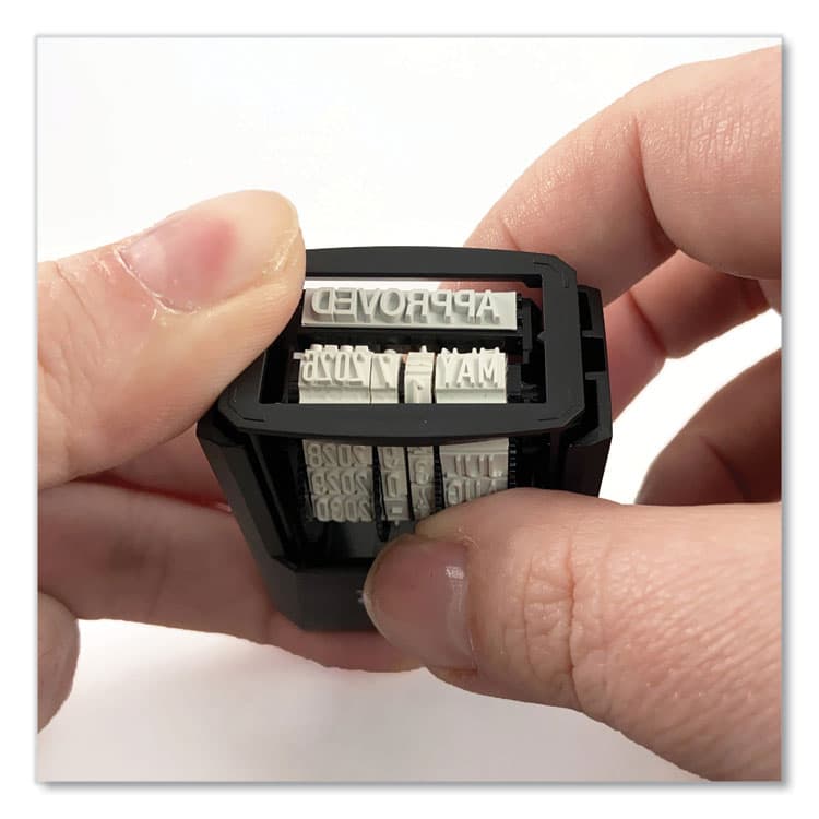 TRODAT Printy Economy Micro 5-in-1 Date Stamp, Self-Inking, 1" x 0.75", Blue/Red (USSE4853L) thumbnail 3