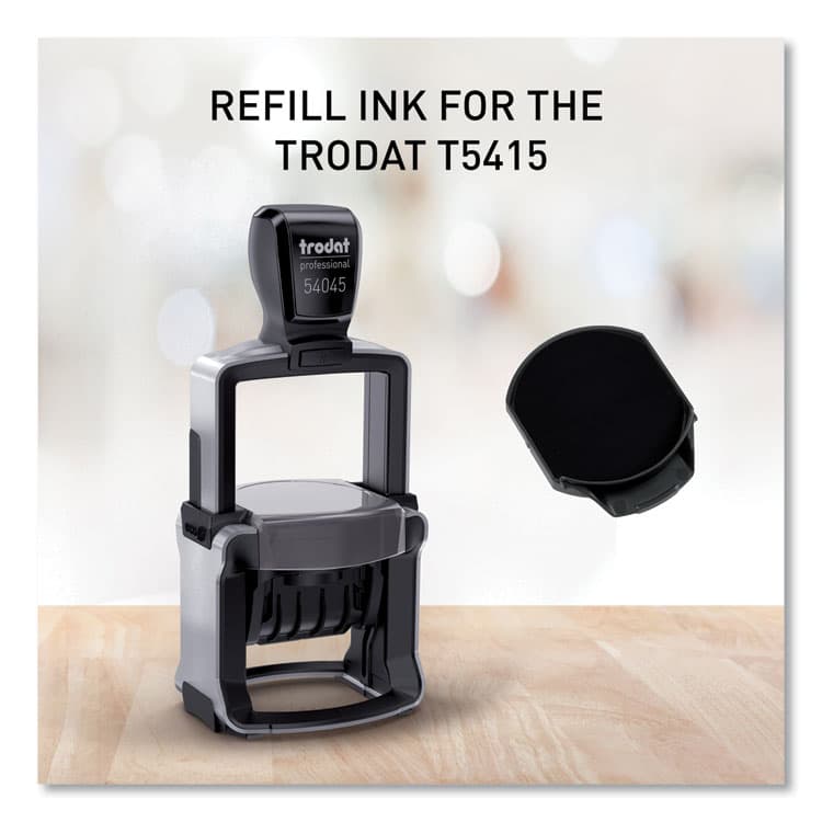 TRODAT T5415 Professional Replacement Ink Pad for Trodat Custom Self-Inking Stamps, 1.75" Diameter, Black (USSP5415BK) thumbnail 4