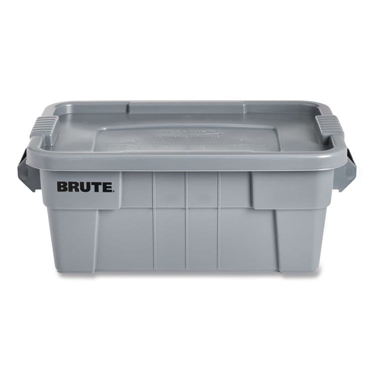 RUBBERMAID COMMERCIAL PROD. BRUTE Tote with Lid, 14 gal, 27.5" x 16.75" x 10.75", Gray (RCP9S30GRAEA)
