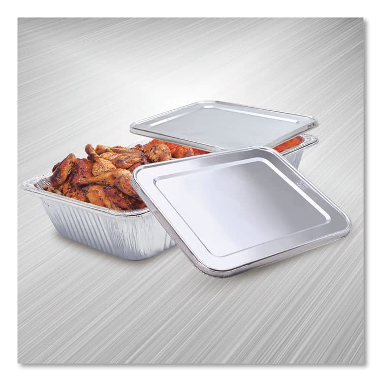 HFA Steam Table Pan Lids, Full Curl Edge, Fits Half-Size Pan, 0.62" Deep, 11.16 x 12.75, 100/Carton (HFA204930100FC) thumbnail 2