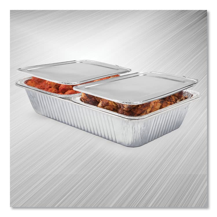 HFA Steam Table Pan Lids, Full Curl Edge, Fits Half-Size Pan, 0.62" Deep, 11.16 x 12.75, 100/Carton (HFA204930100FC) thumbnail 3
