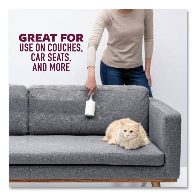 3M/COMMERCIAL TAPE DIV. Pet Hair Pickup Lint Roller, 70 Sheets/Roll, 2/Pack (MMM839RS70TP) thumbnail 2