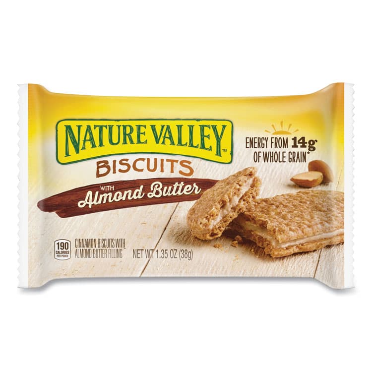 GENERAL MILLS Biscuits, Almond Butter, 1.35 oz Pouch, 16/Box (OFXSN47879) thumbnail 2