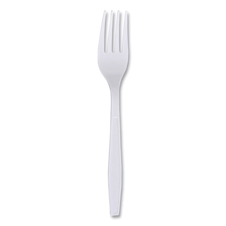 BOARDWALK Heavyweight Wrapped Polypropylene Cutlery, Fork, Plastic, White, 1,000/Carton (BWKFORKHWPPWIW) thumbnail 2