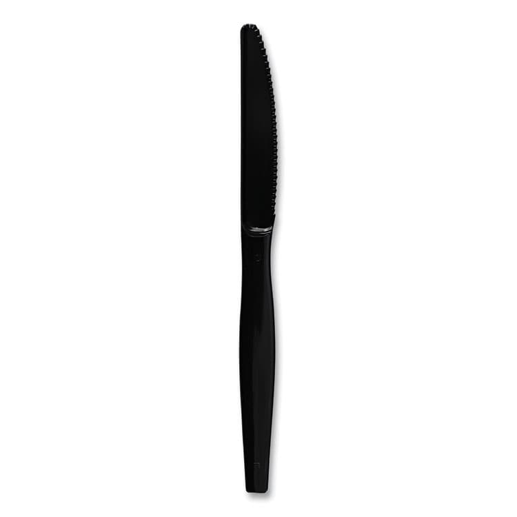 BOARDWALK Heavyweight Polystyrene Cutlery, Knife, Plastic, Black, 1,000/Carton (BWKKNIFEHWBLA) thumbnail 2