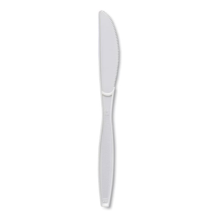 BOARDWALK Heavyweight Polypropylene Cutlery, Knife, Plastic, White, 1,000/Carton (BWKKNIFEHWPPWH) thumbnail 2