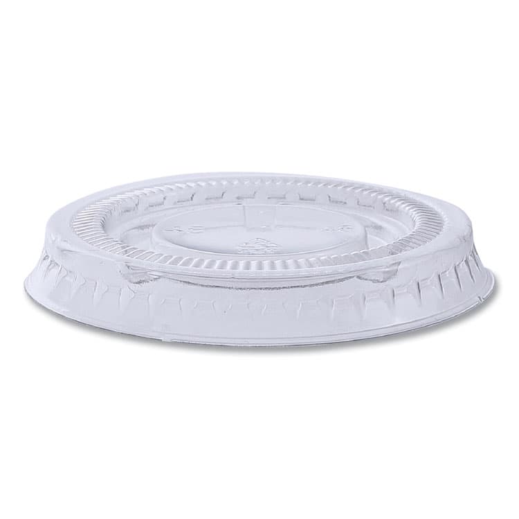 BOARDWALK Souffle/Portion Cup Lids, Fits 1 oz Portion Cups, Plastic, Clear, 2,500/Carton (BWKPRTLID1) thumbnail 2