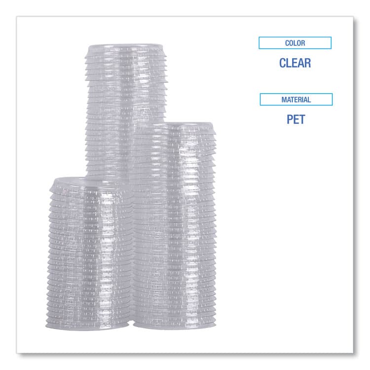 BOARDWALK Souffle/Portion Cup Lids, Fits 1 oz Portion Cups, Plastic, Clear, 2,500/Carton (BWKPRTLID1) thumbnail 4