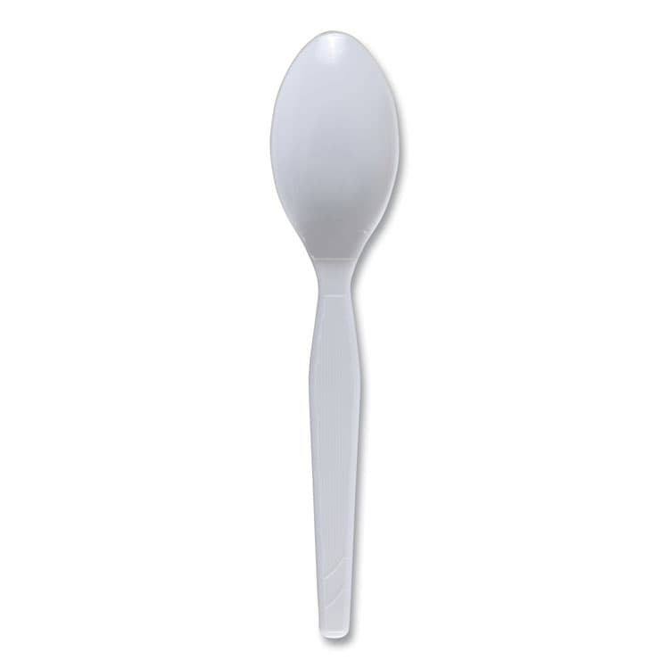 BOARDWALK Mediumweight Polystyrene Cutlery, Spoon, Plastic, White, 100/Box, 10 Boxes/Carton (BWKSPOONMWPSCT) thumbnail 2