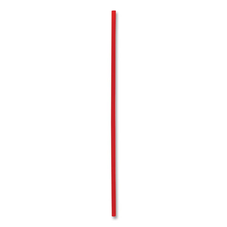 BOARDWALK Single-Tube Stir-Straws,5.25", Polypropylene, Red, 1,000/Pack, 10 Packs/Carton (BWKSTRU525R10) thumbnail 2
