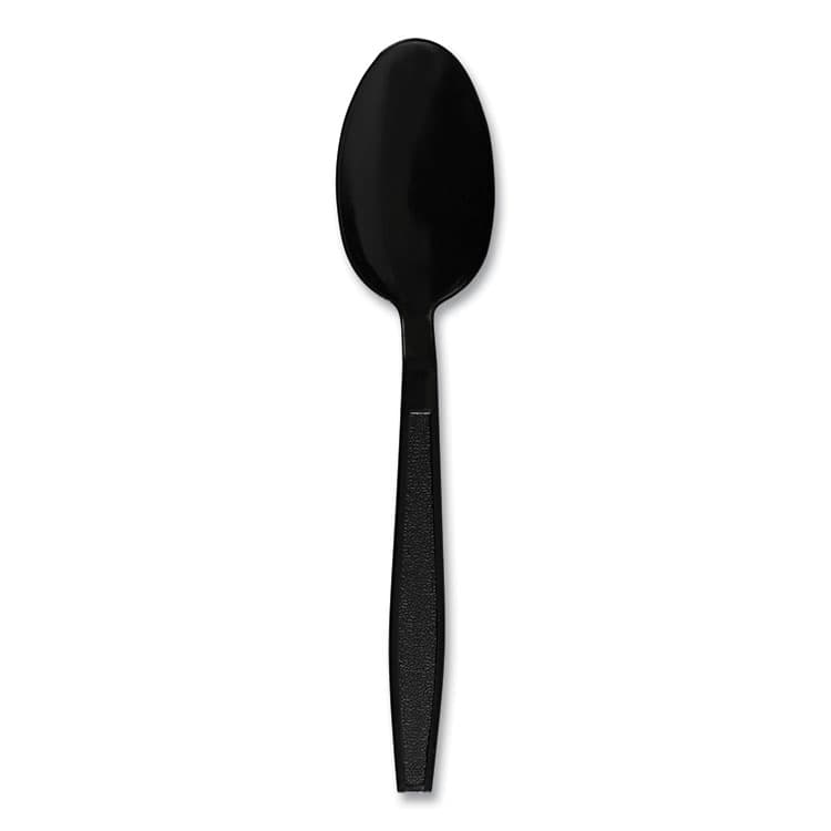 BOARDWALK Heavyweight Polypropylene Cutlery, Spoon, Plastic, Black, 1,000/Carton (BWKTEAHWPPBLA) thumbnail 2