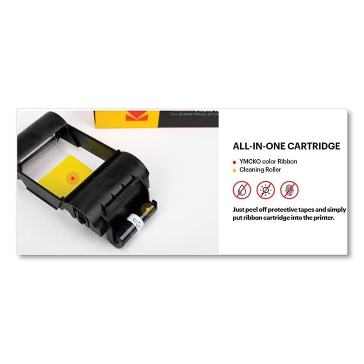 KODAK, EASTMAN, CO. Photo ID Color Ribbon Kit, Black/Cyan/Magenta/Yellow (SRX653619) thumbnail 3