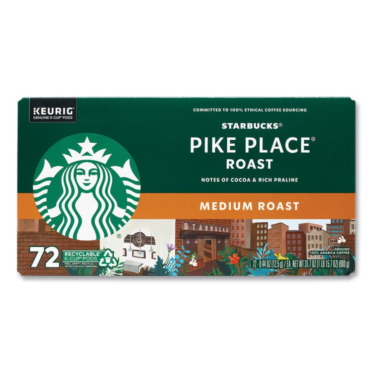 KEURIG DR PEPPER Pike Place Coffee K-Cups, Pike Place Roast, 72/Carton (GRR22002158) thumbnail 2