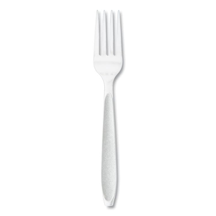 DART Impress Heavyweight Full-Length Polystyrene Cutlery, Fork, Plastic, White, 100/Box, 10 Boxes/Carton (SCCHSWFX0007)