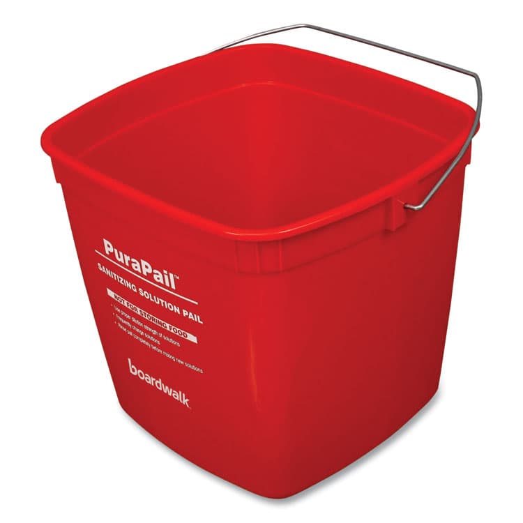 BOARDWALK PuraPail, 6 qt, Polypropylene, Red/White (BWK6QTREDBKT) thumbnail 3