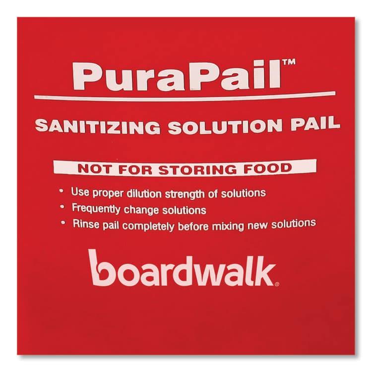 BOARDWALK PuraPail, 6 qt, Polypropylene, Red/White (BWK6QTREDBKT) thumbnail 4