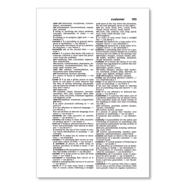 ADVANTUS CORPORATION Merriam-Webster Thesaurus, Paperback, 832 Pages (MER0983) thumbnail 4