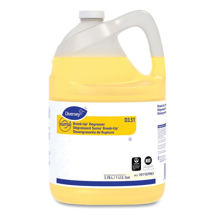 DIVERSEY Suma Break-Up Degreaser D3.51, Characteristic Scent, 1 gal Bottle, 4/Carton (DVO101107963) thumbnail 2