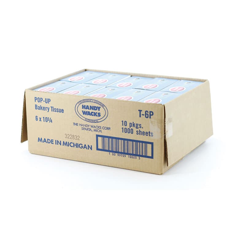 HANDY WACKS CORPORATION Bakery Pick-up Tissue Deli Sheets, 10.75 x 6, 1,000/Box, 10 Boxes/Carton (HWAT6P) thumbnail 2