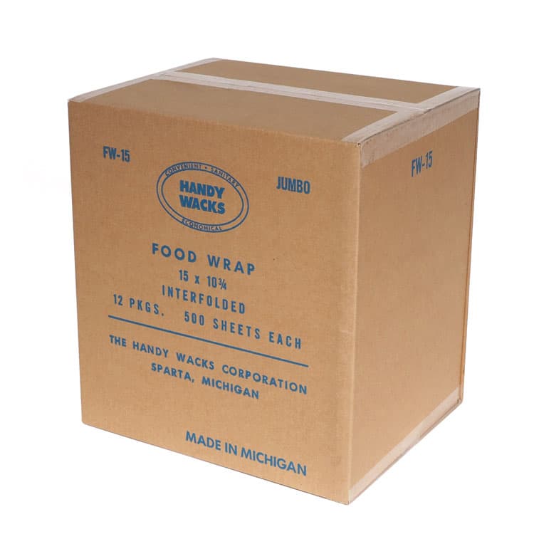 HANDY WACKS CORPORATION Interfolded Food Wrap Deli Sheets, 10.75 x 15, 500/Box, 12 Boxes/Carton (HWAFW15) thumbnail 2