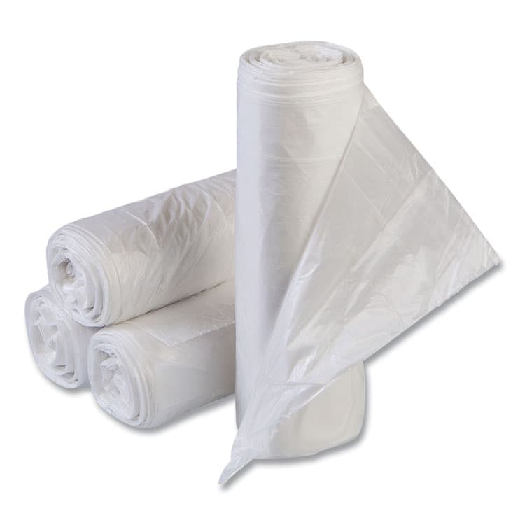 INTEGRATED BAGGING SYSTEMS High-Density Commercial Can Liner Value Pack, 16 gal, 7 mic, 24" x 31", Clear, Interleaved Roll, 50 Bags/Roll, 20 Rolls/CT (IBSVALH2433N8)