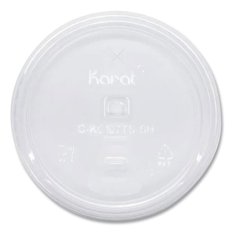 KARAT BY LOLLICUP PET Lids, Strawless Sipper, Fits 32 oz Cold Cups, Plastic, Clear, 1,000/Carton (KRTCKC107TSSH)