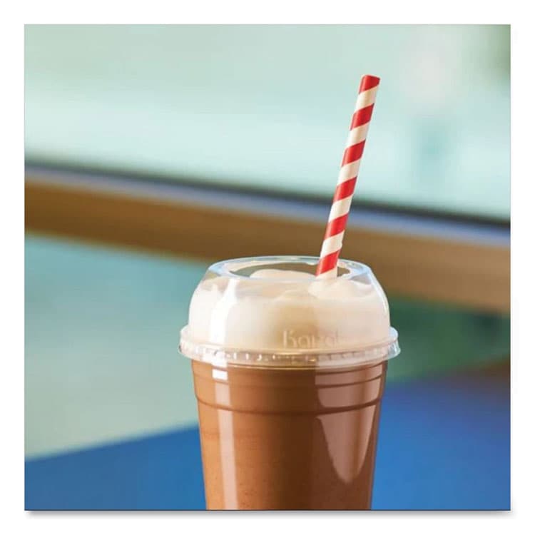 KARAT BY LOLLICUP PET Lids, Wide Opening Dome, Fits 12 oz to 24 oz Cold Cups, Plastic, Clear, 1,000/Carton (KRTCKDL626WH) thumbnail 4