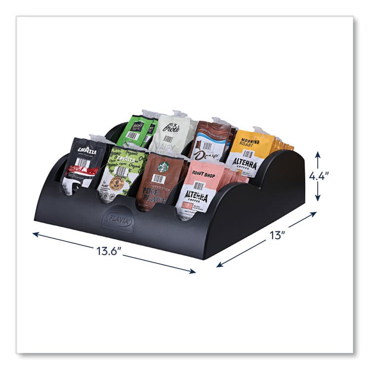 LAVAZZA Small Merchandiser, 8 Compartments, 13.6 x 13 x 4.4, Black (LAV25200000) thumbnail 3