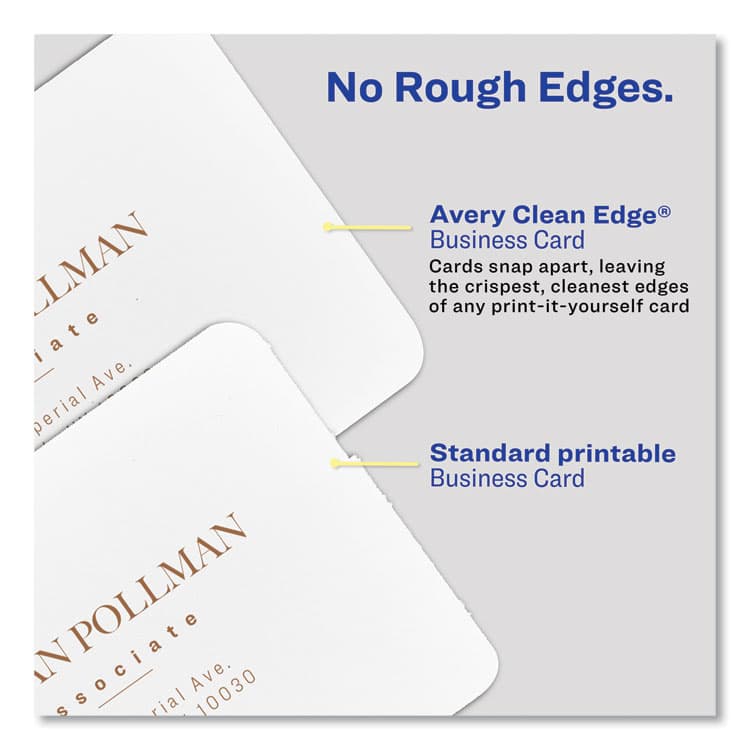 AVERY PRODUCTS CORPORATION Square Clean Edge Cards with Sure Feed Technology, Laser, 2.5 x 2.5, White, 9 Cards/Sheet, 20 Sheets/Pack (AVE35703) thumbnail 4