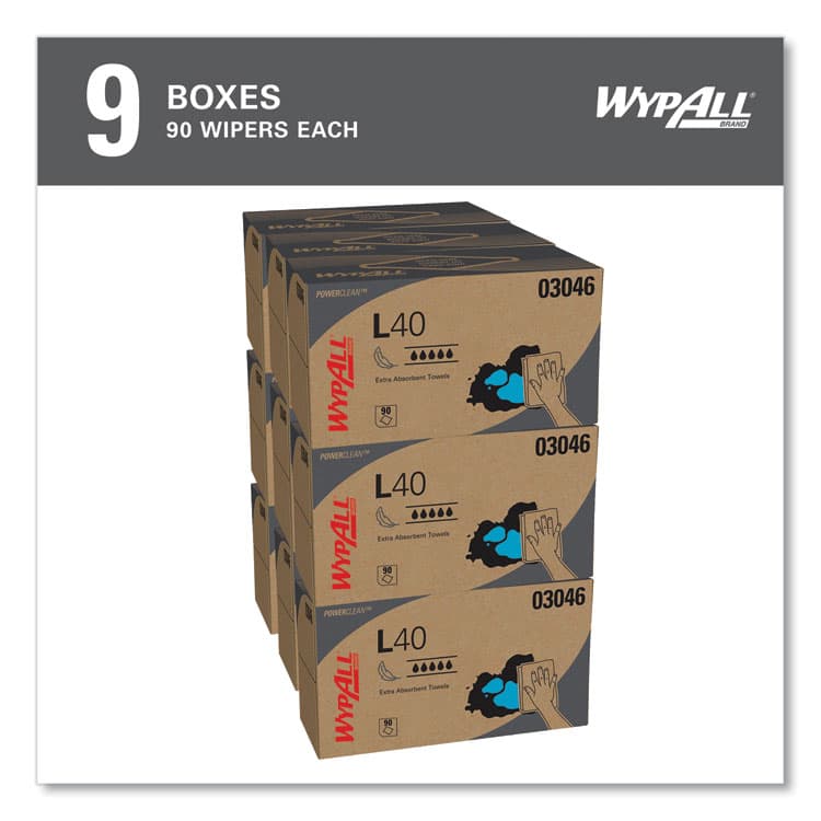 KIMBERLY CLARK L40 Towels, POP-UP Box, 10.8 x 10, White, 90/Box, 9 Boxes/Carton (KCC03046) thumbnail 4