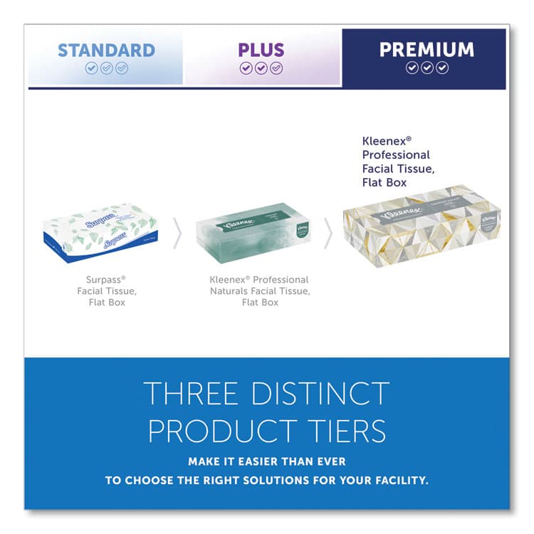 KIMBERLY CLARK White Facial Tissue for Business, 2-Ply, 125 Sheets/Box, 12 Boxes/Carton (KCC03076) thumbnail 3