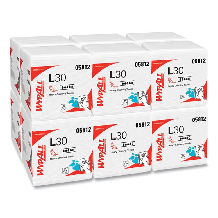 KIMBERLY CLARK L30 Towels, Quarter Fold, 12.5 x 12, 90/Polypack, 12 Polypacks/Carton (KCC05812)