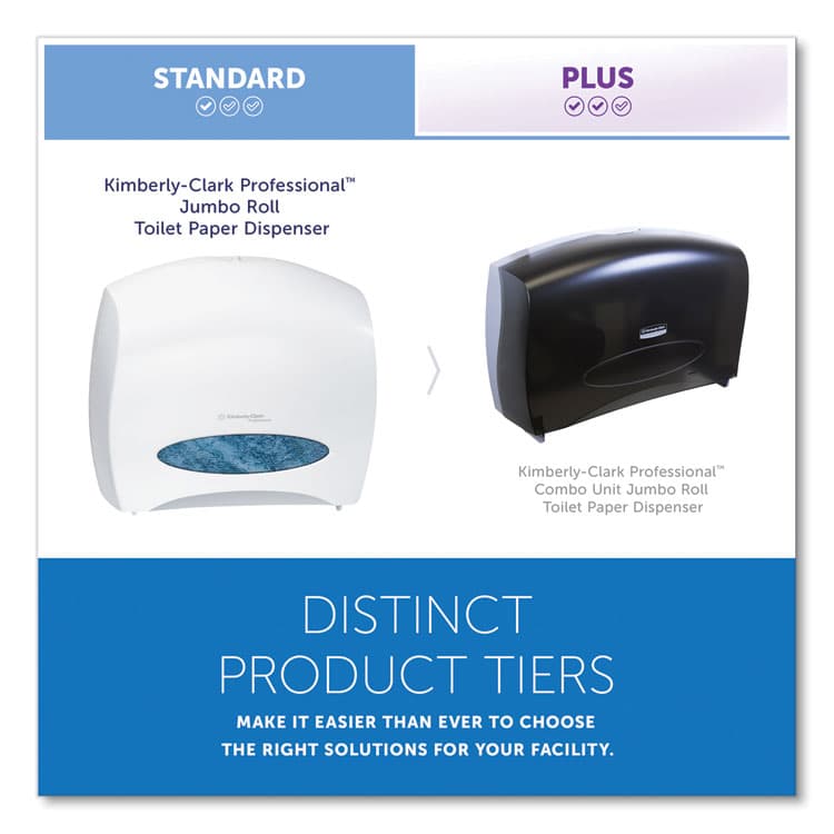 KIMBERLY CLARK JRT Jr. Escort Jumbo Roll Bath Tissue Dispenser, 16 x 5.75 x 13.88, Pearl White (KCC09508) thumbnail 3