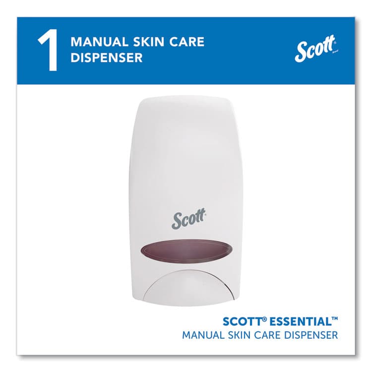 KIMBERLY CLARK Essential Manual Skin Care Dispenser, 1,000 mL, 5 x 5.25 x 8.38, White (KCC92144) thumbnail 2