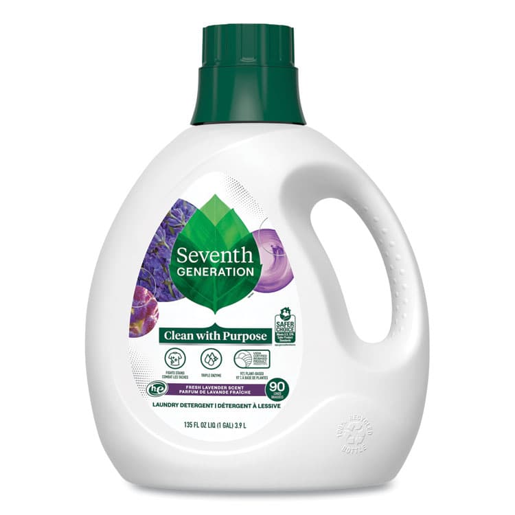 SEVENTH GENERATION Natural Liquid Laundry Detergent, Fresh Lavender Scent, 135 oz Bottle (SEV45064EA)