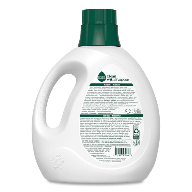 SEVENTH GENERATION Natural Liquid Laundry Detergent, Fresh Lavender Scent, 135 oz Bottle (SEV45064EA) thumbnail 2