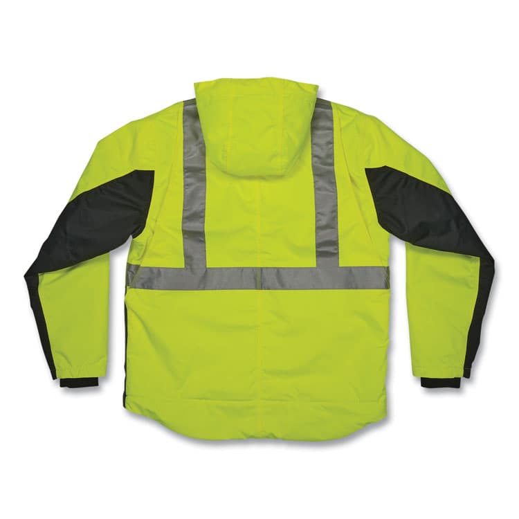 ERGODYNE CORPORATION GloWear 8275 Class 2 Heavy-Duty Hi-Vis Workwear Sherpa Lined Jacket, Small, Lime (EGO23972) thumbnail 3
