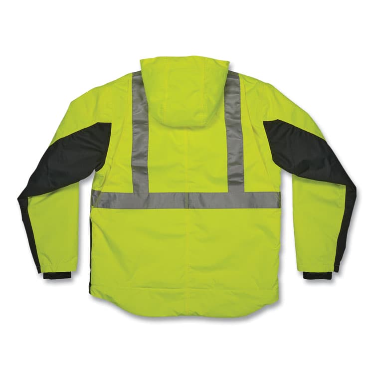 ERGODYNE CORPORATION GloWear 8275 Class 2 Heavy-Duty Hi-Vis Workwear Sherpa Lined Jacket, 3X-Large, Lime (EGO23977) thumbnail 2