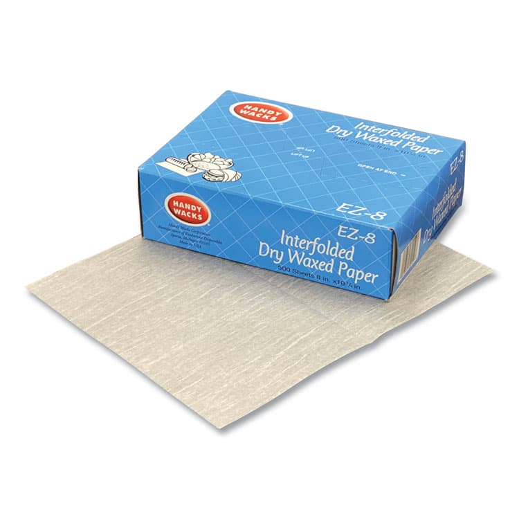 HANDY WACKS CORPORATION Interfolded Dry Waxed Paper Deli Sheets, 10.75 x 8, 12/Carton (HWAEZ8)