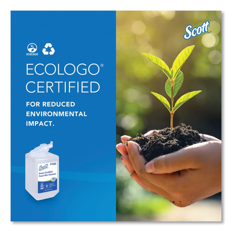 KIMBERLY CLARK Essential Green Certified Foam Skin Cleanser Refill, Unscented, 1 L, 6/Carton (KCC91565CT) thumbnail 3