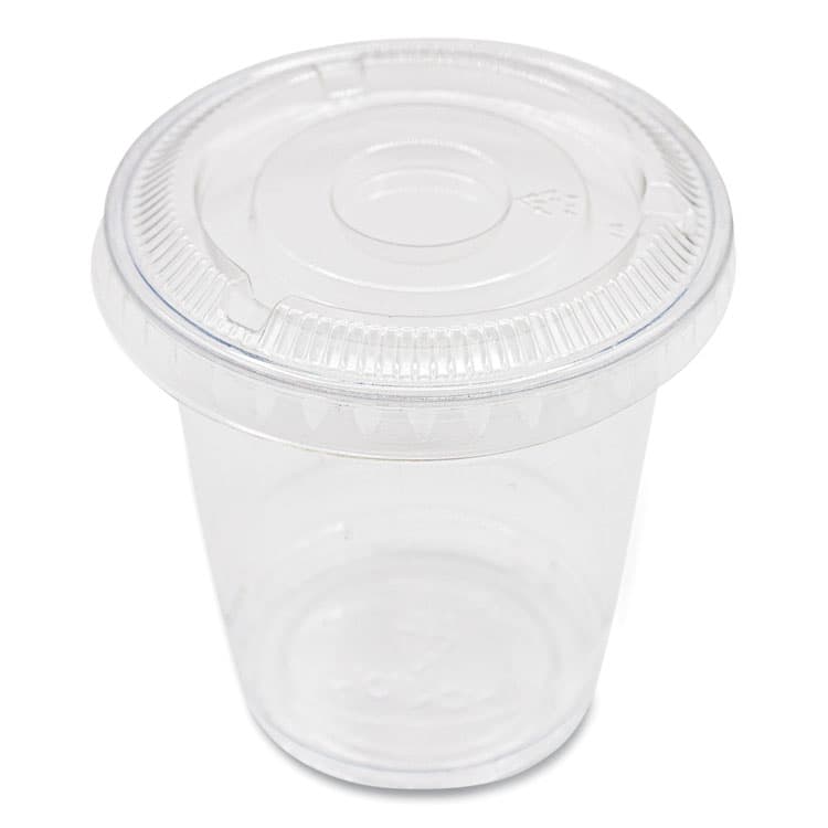 KARAT BY LOLLICUP PET Lids, No Hole Flat Lid, Fits 8 oz to 10 oz Cold Cups, Plastic, Clear, 1,000/Carton (KRTCKC78TSNH) thumbnail 3