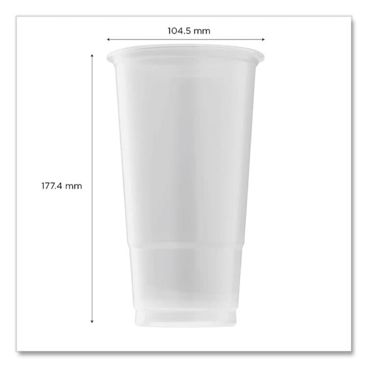 KARAT BY LOLLICUP PolyPro (PP) Cups, 32 oz, Plastic, Translucent, 600/Carton (KRTCKPP32) thumbnail 4