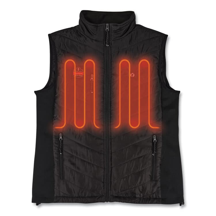 ERGODYNE CORPORATION N-Ferno 6495 Rechargeable Heated Vest with Batter Power Bank, Fleece/Polyester, Medium, Black (EGO41702) thumbnail 2