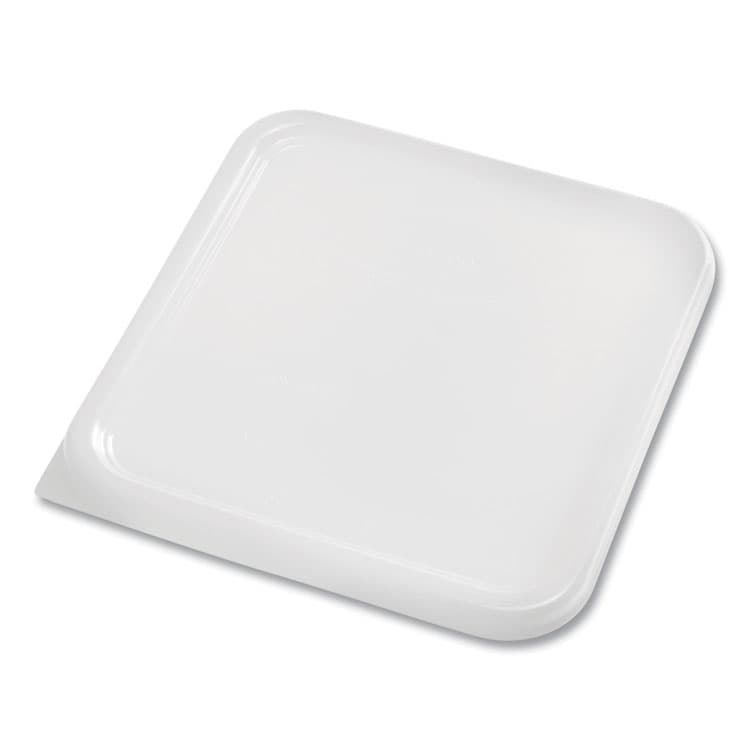 RUBBERMAID COMMERCIAL PROD. SpaceSaver Square Container Lids, 8.8 x 8.75, White, Plastic, 12/Carton (RCPFG650900WHT)