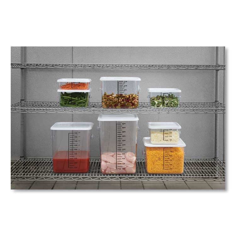 RUBBERMAID COMMERCIAL PROD. SpaceSaver Square Container Lids, 8.8 x 8.75, White, Plastic, 12/Carton (RCPFG650900WHT) thumbnail 3