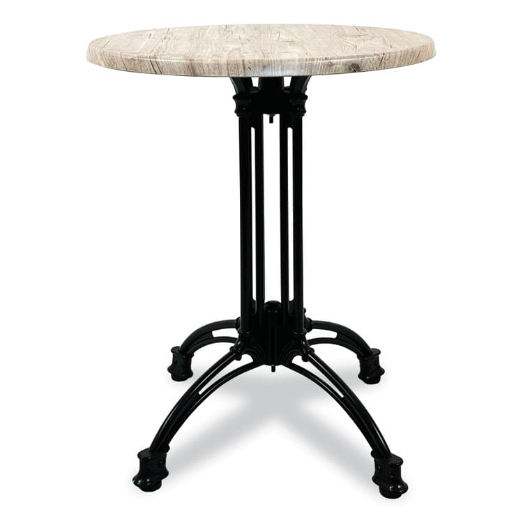 JMC FURNITURE Topalit Tables, Round, 36" dia x 29"h, Gray Top, Black Iron Base/Legs (JMC10636R7)