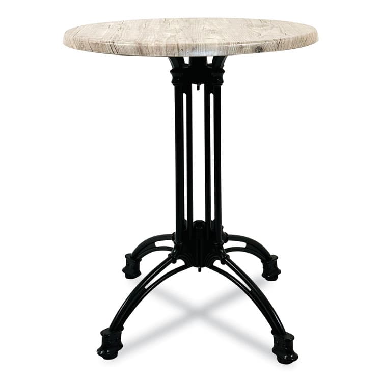 JMC FURNITURE Topalit Tables, Round, 36" dia x 29"h, Gray Top, Black Aluminum Base/Legs (JMC106C36R7)