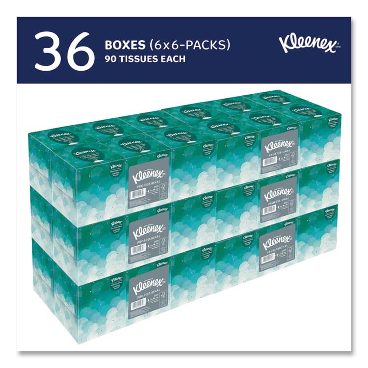 KIMBERLY CLARK Professional Facial Tissue, Pop-Up Box, 2-Ply, 95 Sheets/Box, 6 Boxes/Pack, 6 Packs/Carton (KCC21271CT) thumbnail 3