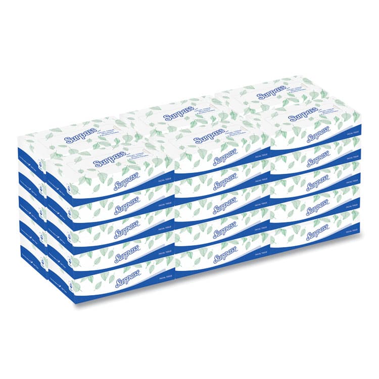 KIMBERLY CLARK Facial Tissue for Business, Flat Box, 2-Ply, White, 100 Sheets/Box, 30 Boxes/Carton (KCC21340)