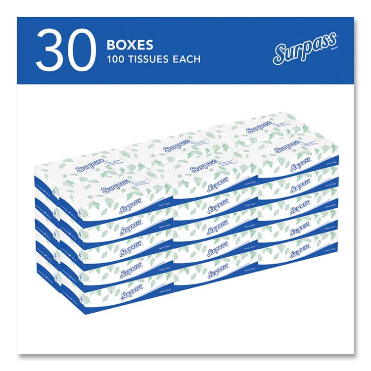 KIMBERLY CLARK Facial Tissue for Business, Flat Box, 2-Ply, White, 100 Sheets/Box, 30 Boxes/Carton (KCC21340) thumbnail 3